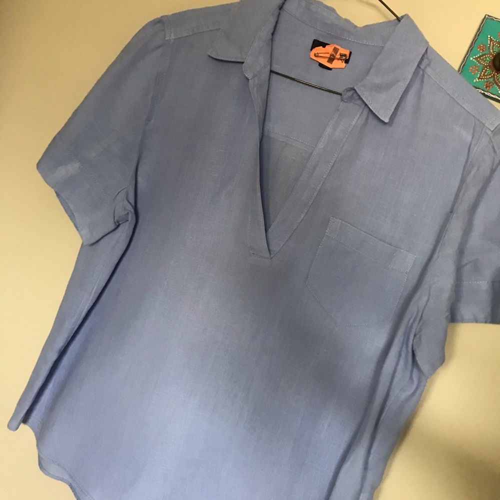 Linen shirt blue